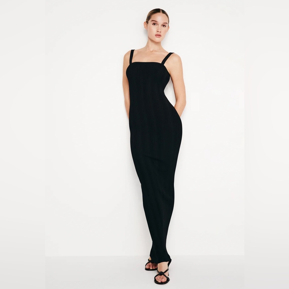 NWT Good American Ribbed Maxi Tank Dress
